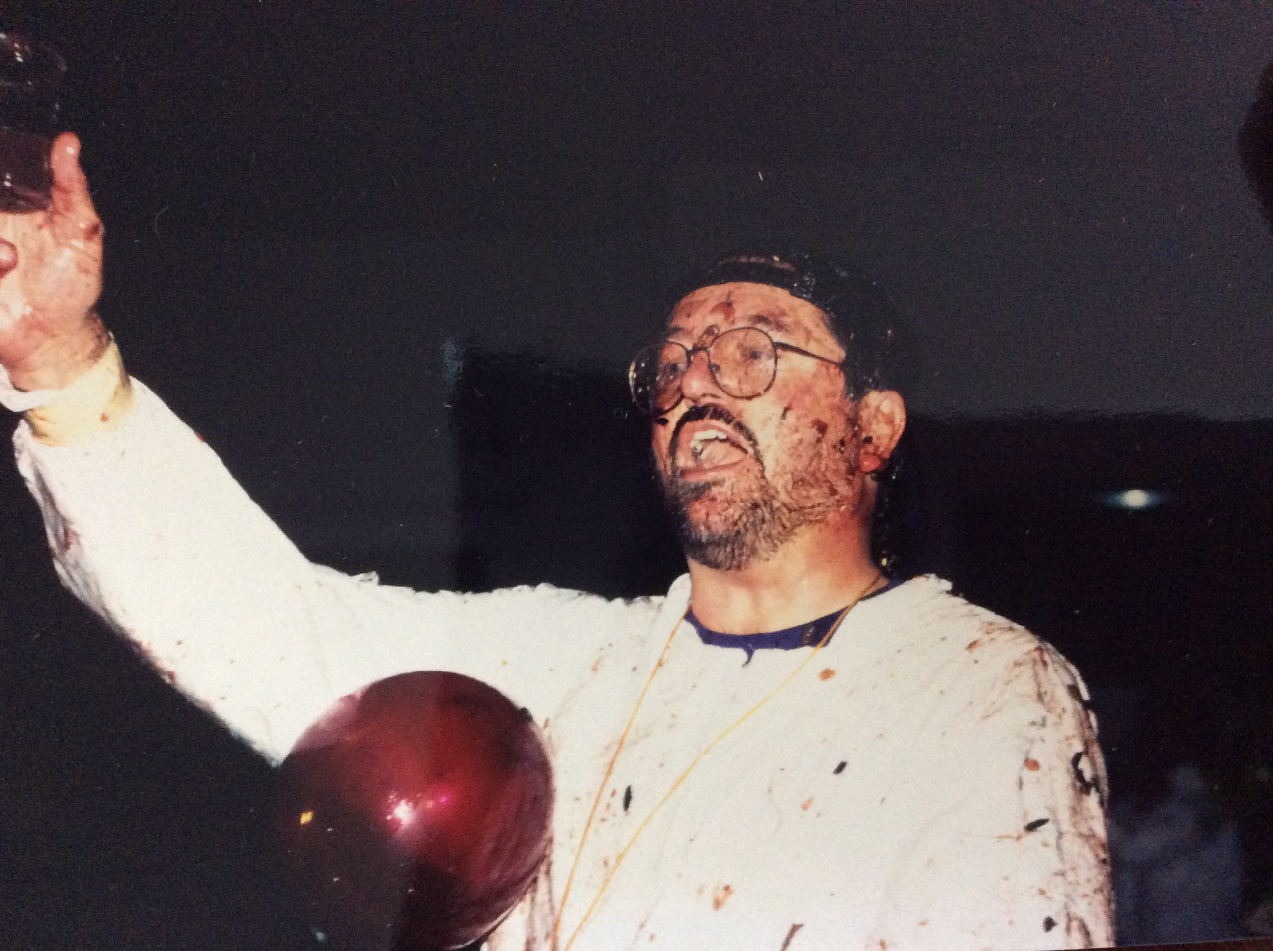 Tony stomping grapes at a Western Star convention